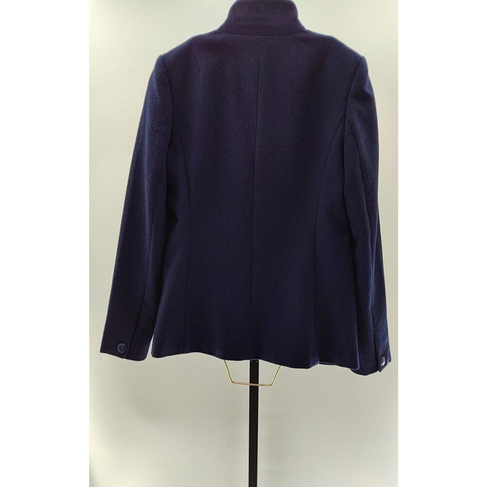New! Quince Wm' Navy S Stand Up Collar Blazer Italian Luxuty Wool Classic #97 - Picture 6 of 7